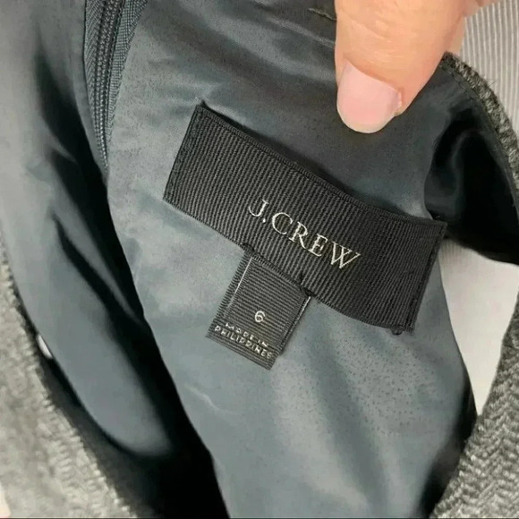 J crew Womens dress size 6 gray herringbone pencil wool blend E6067 - Picture 8 of 9